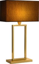 Atmooz - Tafellamp Bailo - Met kap - E27 - Slaapkamer / Woonkamer - Kleur : Goud Brons - Hoogte 60cm - Metaal