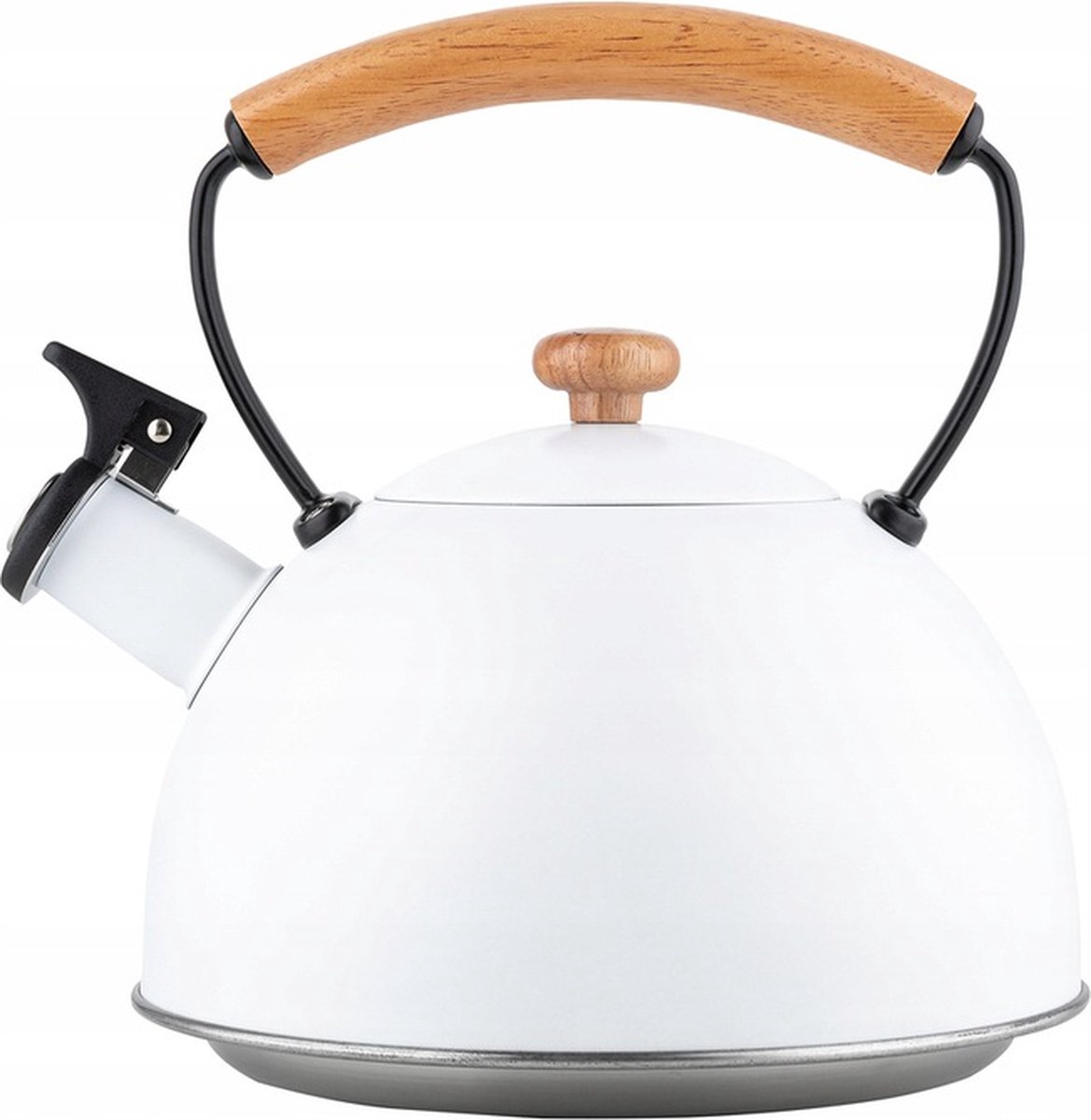 Bol.com Florina Natura Line fluitketel RVS wit 2.3 Liter - waterketel - geschikt voor alle warmtebronnen aanbieding