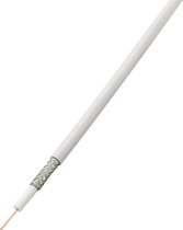 TRU COMPONENTS 1567171 Câble coaxial Diamètre extérieur : 6,80 mm RG6 /U 75 Ω 85 dB Wit 50 m