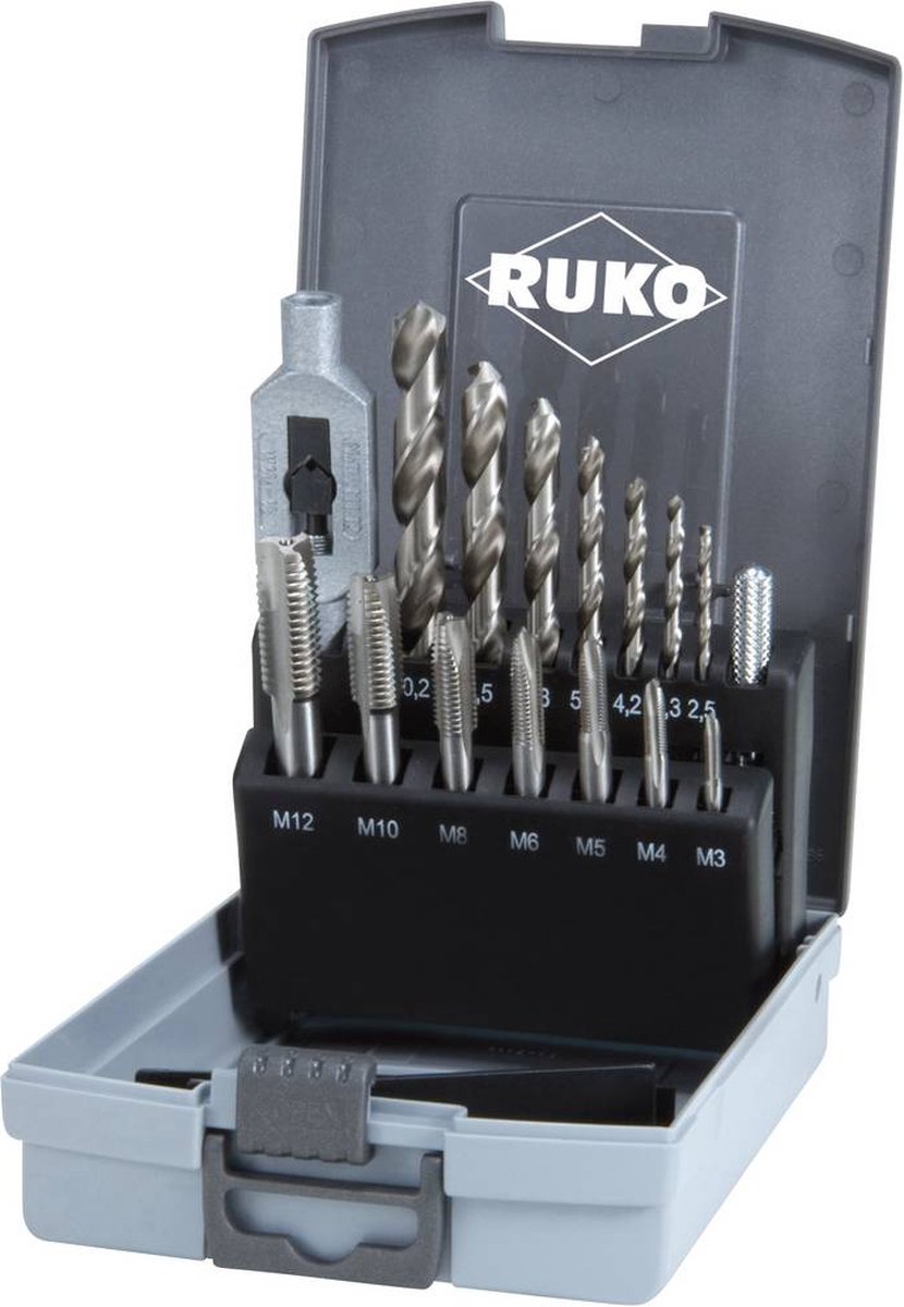 RUKO 245004RO Machinetapboorset 15-delig 1 set(s)