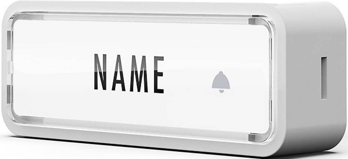 m-e modern-electronics 41290 Zender voor Draadloze deurbel Met naambord