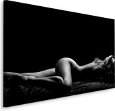 Schilderij - Vrouw in erotische pose, premium print