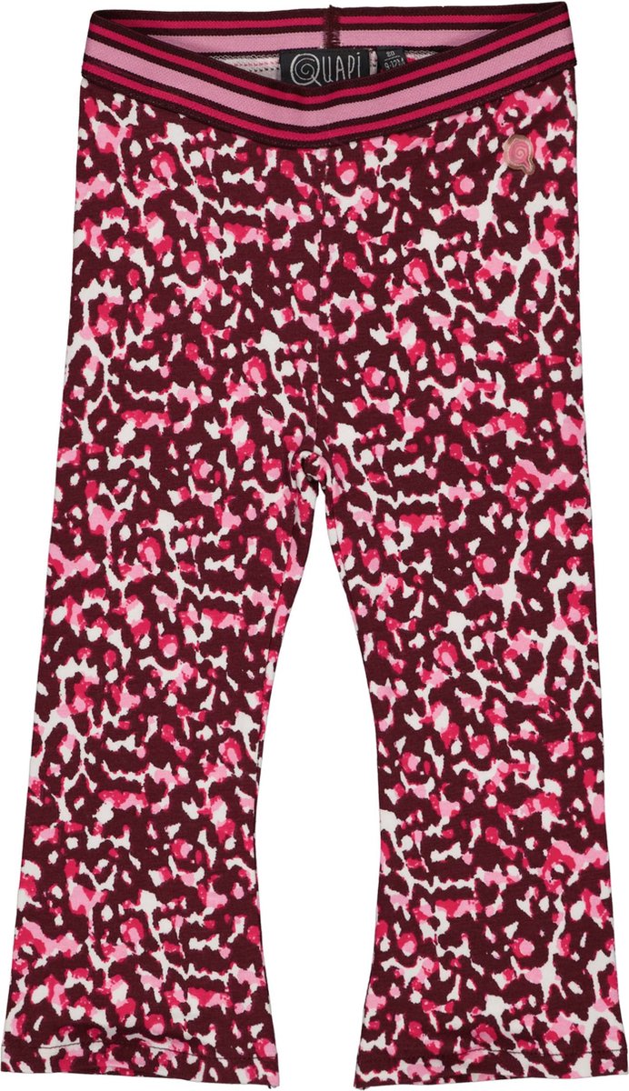 Quapi baby meisjes flared pants Noa aop Red Maroon Animal