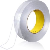 Homezie Dubbelzijdig tape - Nano tape - Tape - Dubbelzijdig plakband - Dubbelzijdig tape extra sterk - Transparant - 5 meter