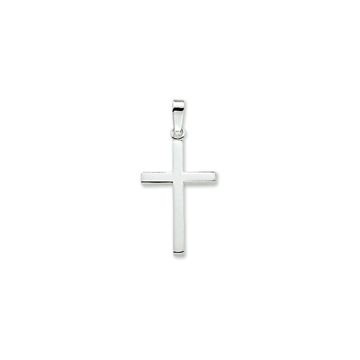 zilver gerhodineerd hanger kruis 1322458