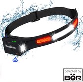 Selected by BÖR® Ultrakrachtige Hoofdlamp USB Oplaadbaar - 500 lumen - 200 Meter Bereik - Verstelbaar – Hardlopen | Fietsen | Jacht | Vissen | Lezen – [ENERGIELABEL A+]