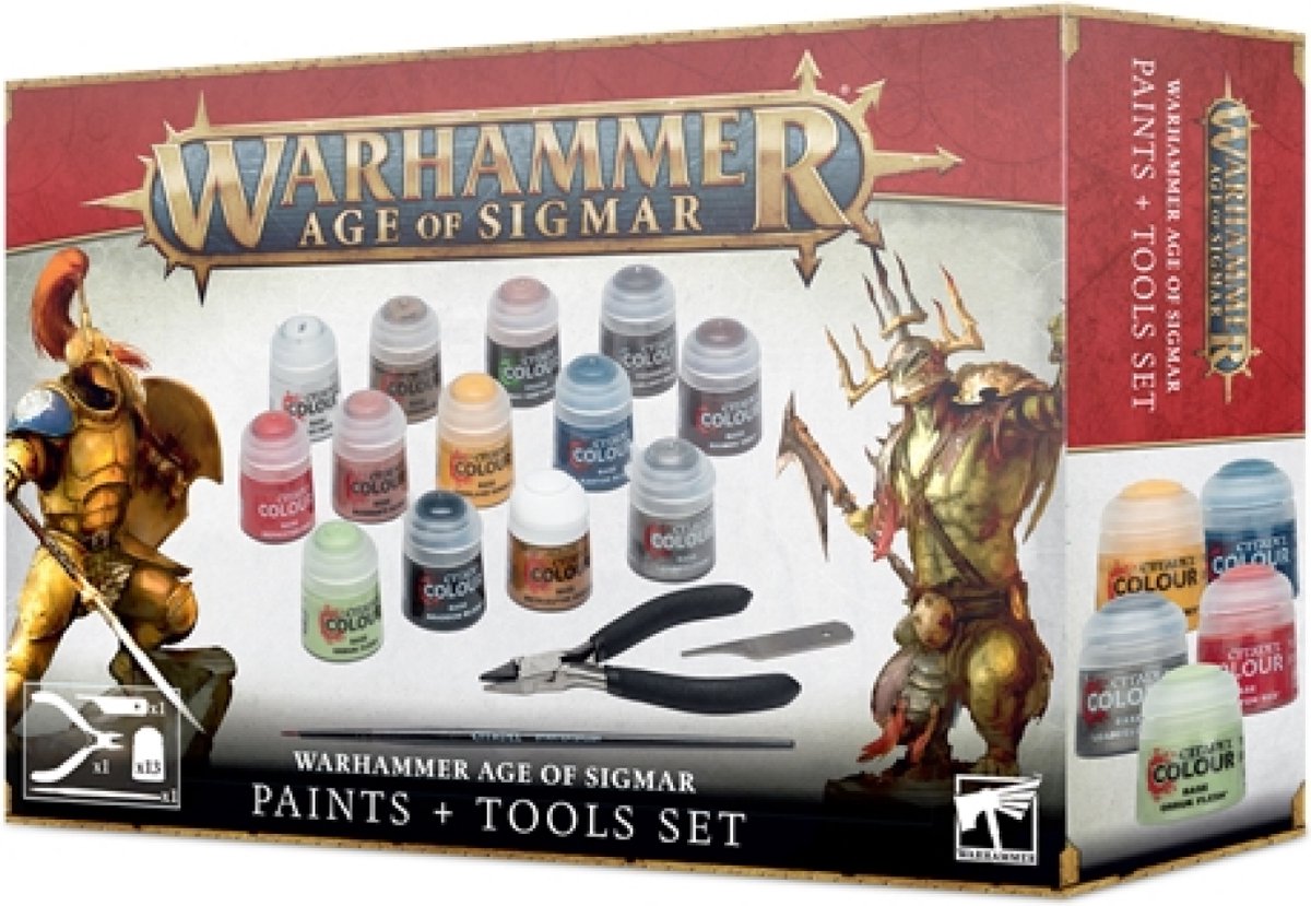 Warhammer Age Of Sigmar - Paint + Tools Set - 80-17 - Games Workshop