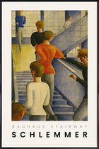 JUNIQE - Poster met kunststof lijst Schlemmer - Bauhaus Stairway