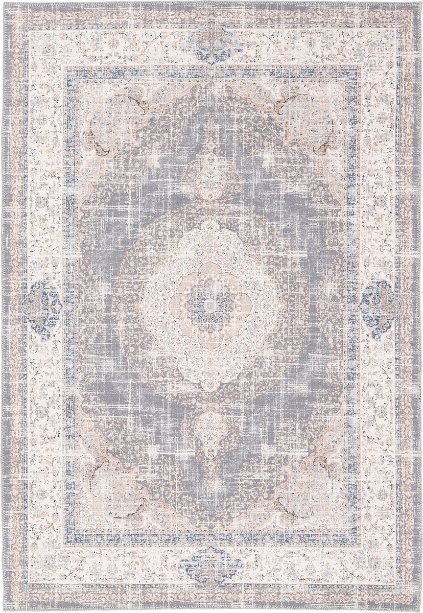 Pergamon Finesse - Vintage Designtapijt - Oriënt Medaillon Grijs