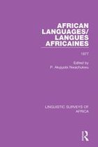 Linguistic Surveys of Africa - African Languages/Langues Africaines