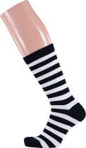 Feest sokken met strepen | zwart|wit 41/46 | Gekleurde sokken | Carnaval | Party sokken heren | Apollo