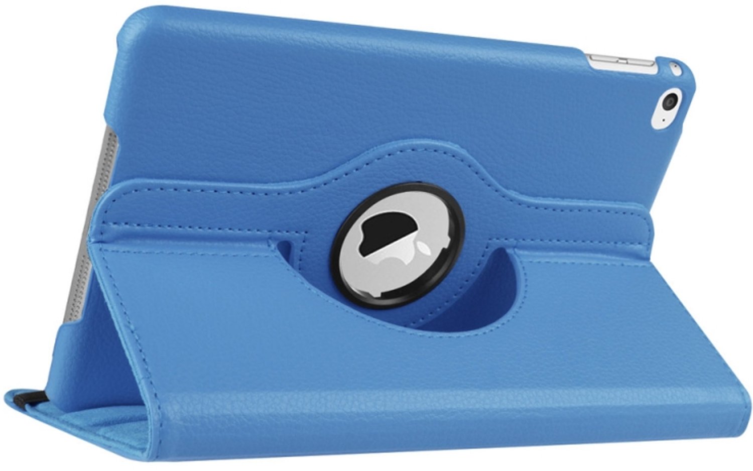 Mobigear Tablethoes geschikt voor Apple iPad Mini 4 (2015) Hoes | Mobigear DuoStand Draaibare Bookcase - Blauw