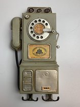 Retro kapstok telefoon-look grijs