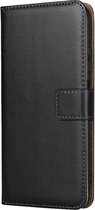 Kunstleer Bookcase Hoesje Met Pasjeshouder Huawei Mate 20 Lite Zwart - Telefoonhoesje - Smartphonehoesje - Zonder Screen Protector
