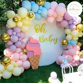 Balloonic Ballonnenboog – Pastel – Roze Blauw Paars Geel – Ballonboog Feest Decoratie Versiering – Decoratiepakket – Ballonnen Verjaardag – Feestartikelen