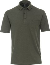 Casa Moda - Polo Donkergroen Melange - Regular-fit - Heren Poloshirt Maat XXL
