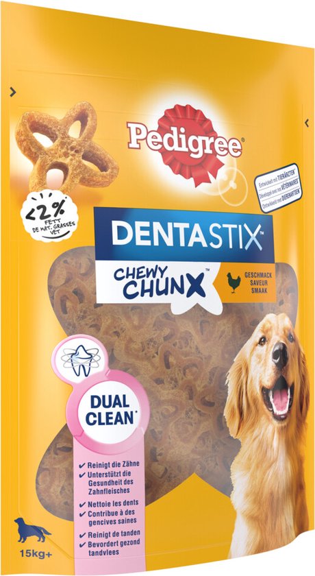 Pedigree Dentastix Chewy Chunx - Maxi - Kip - Snack pour chien de soins  dentaires - 5x68g | bol.com