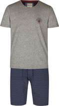 Phil & Co Shortama Heren Grijs/Navy - Maat  XL