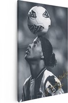 Artaza - Peinture sur Canevas - Ronaldhinho avec la balle sur sa tête - 40x60 - Petit - Photo sur Toile - Impression sur Toile