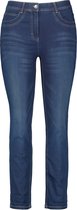 SAMOON Dames 5-pocket jeans in 7/8 lengte Betty Jeans Dunkelblau Denim-40
