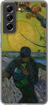 Geschikt voor Samsung Galaxy S21 FE hoesje - De zaaier - Vincent van Gogh - Siliconen Telefoonhoesje
