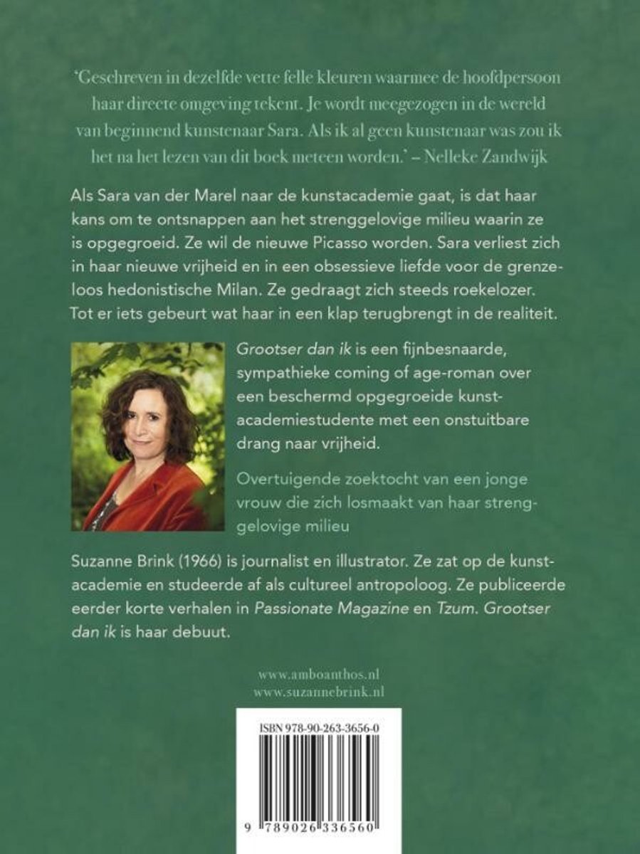 Grootser dan ik - back cover