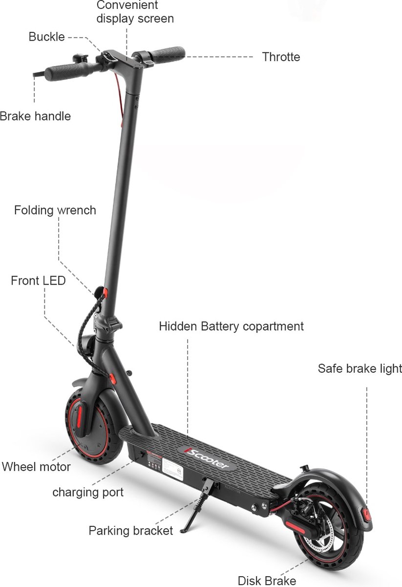 Scooter électrique IScooter I9Pro pour Scooter adulte Adultes électriques  30 km/h Mini
