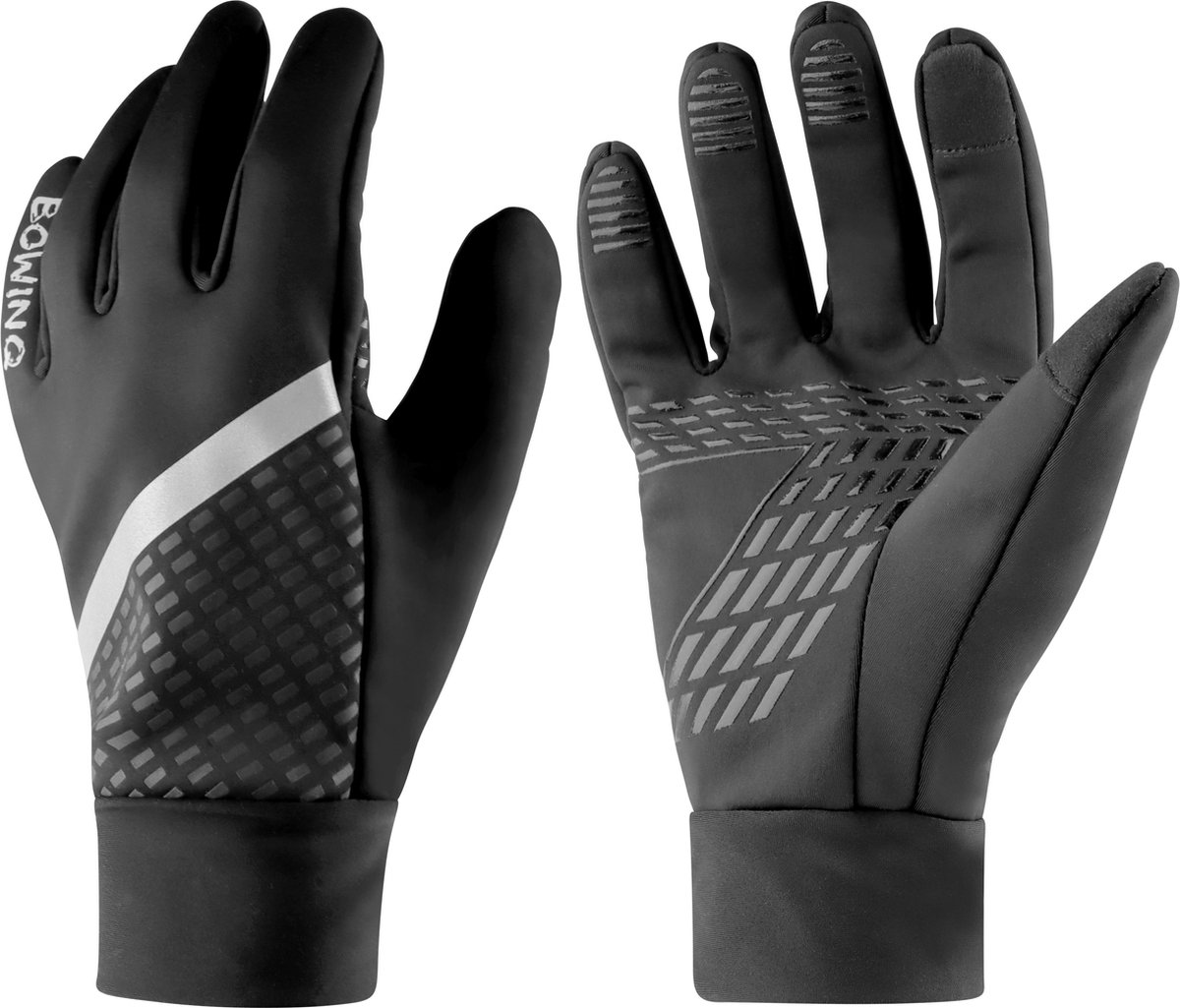 Reflecterende hardloop handschoenen - Sporthandschoenen - Maat S - BOWINQ® Tokyo Reflective Gloves