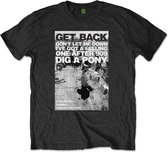 The Beatles Heren Tshirt -S- Rooftop Shot Zwart