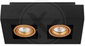 Master LED - LED Plafondspot zwart goud - 2x GU10 fitting