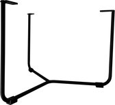 Zwarte stalen salontafel onderstel hoogte 31,5 cm en diameter 50 cm