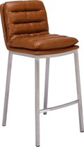 Barkruk Finstrom Kunstleer RVS, Wit