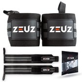 ZEUZ® 2x Fitness & CrossFit Polsband 2.0 - Wrist wraps – Krachttraining – Polsbrace – Zwart