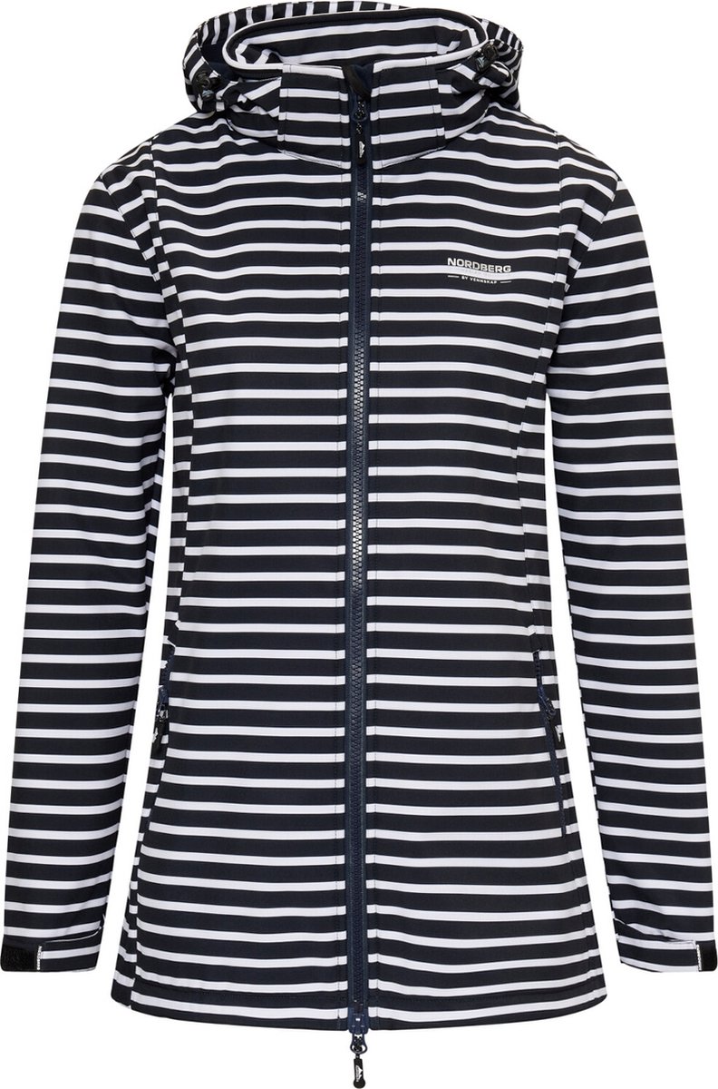Nordberg Breton Softshell Outdoor Zomerjas Dames /Donkerblauw Gestreept Marineblauw