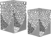 Zij tafel delta 125 2-set zilver