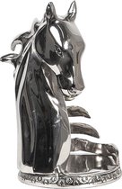 Wijnrek Paard 15*13*22 cm Zilverkleurig Aluminium Flessenrek Flessenhouder