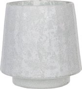 Glazen Theelichthouder Ø 13*13 cm Wit Glas Rond Waxinelichthouder Windlichthouder
