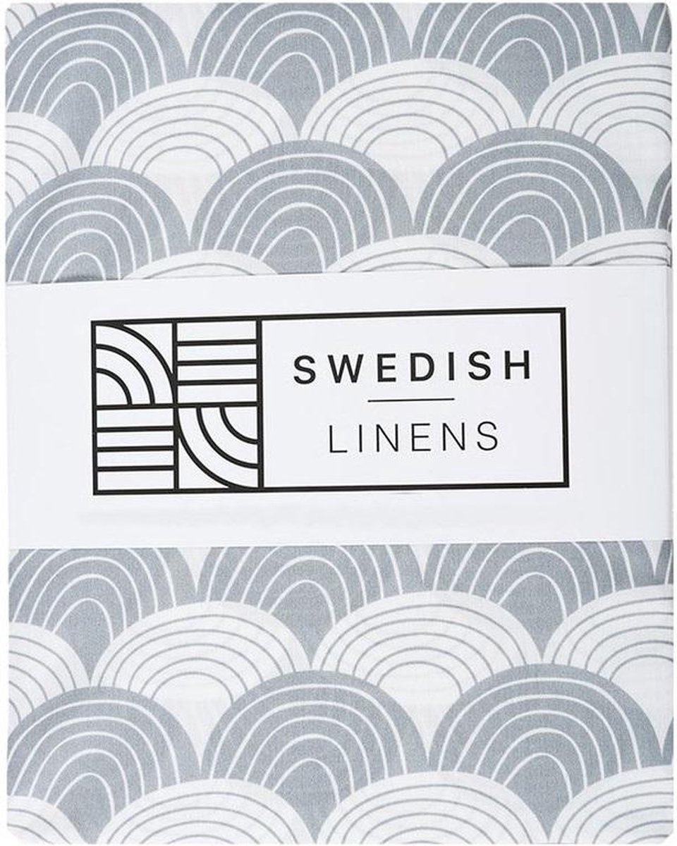 Swedish Linens - Jr. Bed Ledikant Hoeslaken Rainbows (70x140cm)