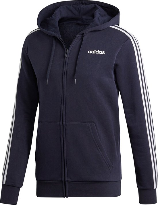 Veste Homme adidas Essentials 3S Fz Hoody Fl - Legend Ink / White - Taille S  | bol.com