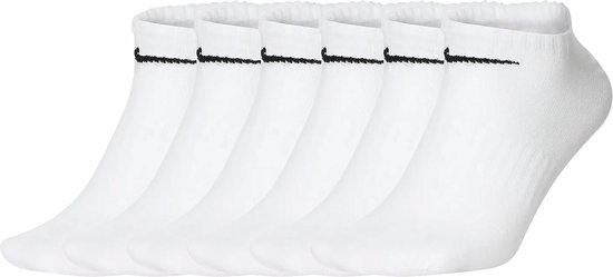 Chaussettes de sport Nike Everyday Lightweight No-Show Socks - Taille 43-46 - Unisexe - Blanc / Noir Taille 42-46