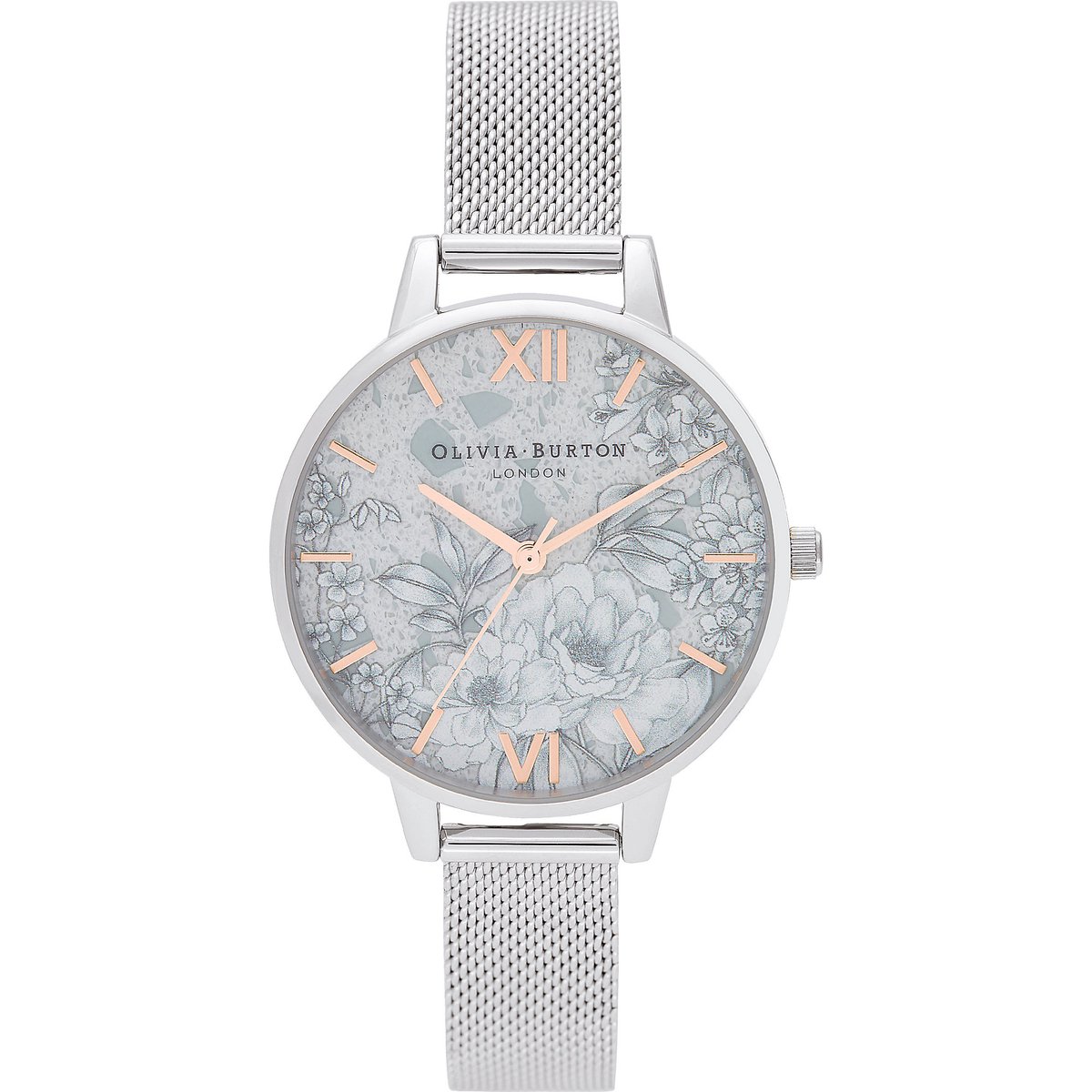 Olivia Burton Dames horloge analoog quartz One Size Zilver 32011923