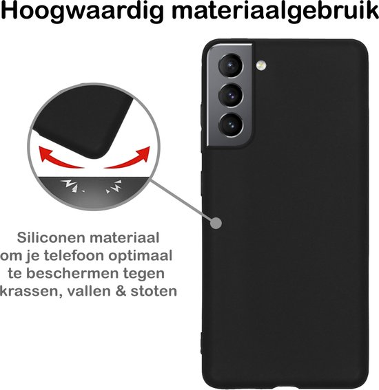 Etui en Siliconen pour Samsung Galaxy S21 FE - Etui en Siliconen pour Samsung S21 FE - Zwart