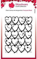Woodware Clear singles stempel Heart background
