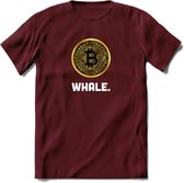 Bitcoin Whale - Crypto T-Shirt Kleding Cadeau | Dames / Heren / Unisex | Bitcoin / Ethereum shirt | Grappig Verjaardag kado | BTC Tshirt Met Print | - Burgundy - XL
