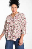 Paprika Dames Hemd met kersenmotief - Outdoorblouse - Maat 54