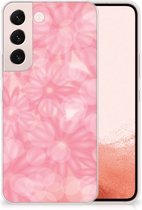 Telefoon Hoesje Geschikt voor Samsung Galaxy S22 Silicone Back Case Lente Bloemen