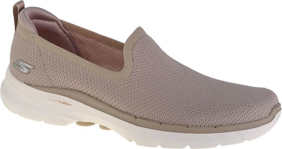 Skechers Go Walk 6 Clear Virtue Dames Instappers Beige Maat 39 bol