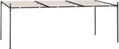 vidaXL Prieel met uittrekbaar dak 600x300x233 cm crèmekleurig