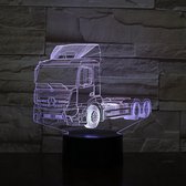3D Led Lamp Met Gravering - RGB 7 Kleuren - Truck