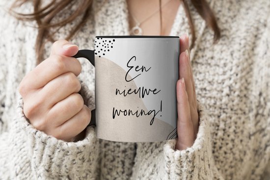 Tasse magique - Photo sur tasses chaleureuses - Tasse à café - Citations - Nieuwe maison - Déménagement - Tasse Magic - Tasse - 350 ML - Tasse à thé - Décoration Sinterklaas - Cadeaux pour enfants - Chaussures cadeaux Sinterklaas